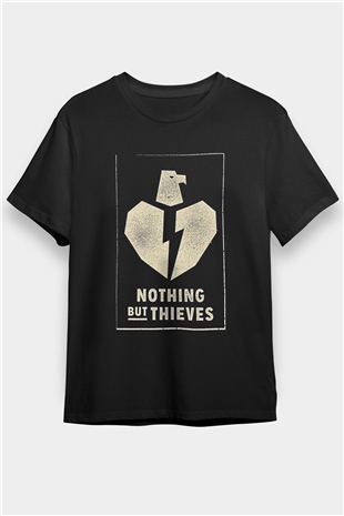 Nothing But Thieves Baskılı Unisex Siyah Tişört - Tshirt