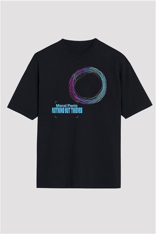 Nothing But Thieves Baskılı Unisex Siyah Oversize Tişört - Tshirt