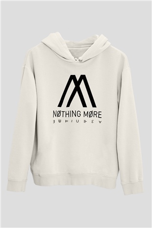 Nothing More Beyaz Unisex Kapşonlu Sweatshirt