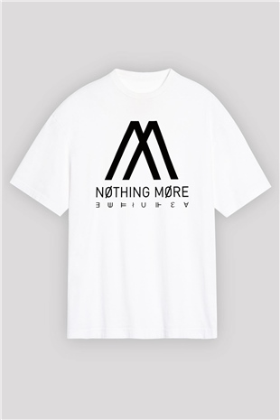 Nothing More Beyaz Unisex Oversize Tişört T-Shirt