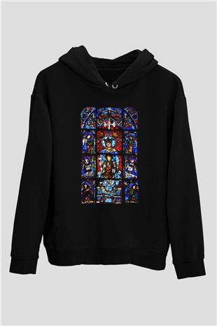 Notre Dame Katedrali Siyah Unisex Hoodie