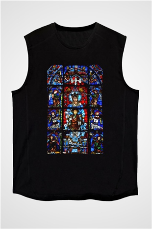 Notre Dame Katedrali Siyah Unisex Kolsuz Tişört