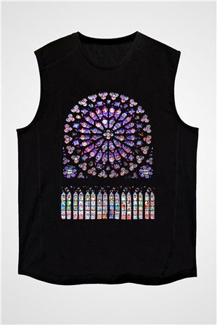 Notre Dame Katedrali Siyah Unisex Kolsuz Tişört