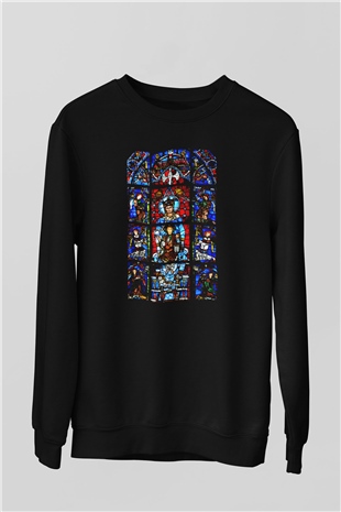 Notre Dame Katedrali Siyah Unisex Sweatshirt