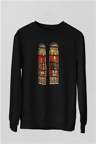 Notre Dame Katedrali Siyah Unisex Sweatshirt