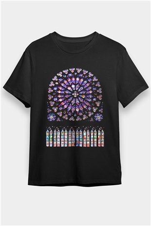 Notre Dame Katedrali Siyah Unisex Tişört T-Shirt - TişörtFabrikası