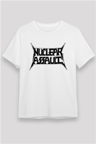 Nuclear Assault Beyaz Unisex Tişört T-Shirt - TişörtFabrikası