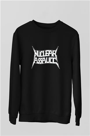 Nuclear Assault Siyah Unisex Sweatshirt