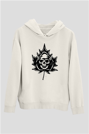 Obey the Brave Beyaz Unisex Kapüşonlu Sweatshirt