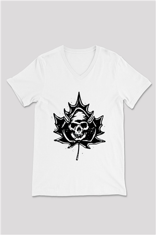 Obey the Brave Beyaz Unisex V Yaka Tişört