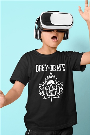 Obey the Brave Siyah Unisex Çocuk Tişört