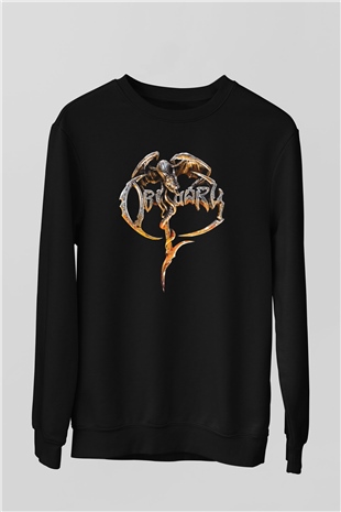 Obituary Siyah Unisex Sweatshirt