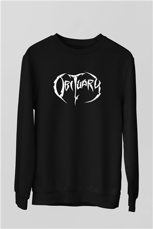 Obituary Siyah Unisex Sweatshirt