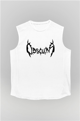 Obscura Beyaz Unisex Kolsuz Tişört