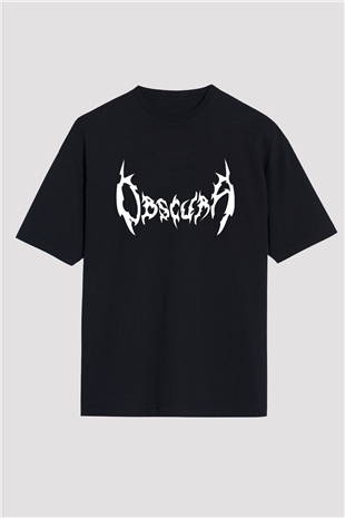 Obscura Siyah Unisex Oversize Tişört T-Shirt