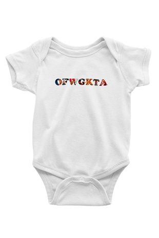 Odd Future Baskılı Beyaz Unisex Bebek Body - Zıbın