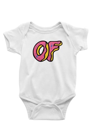 Odd Future Baskılı Beyaz Unisex Bebek Body - Zıbın
