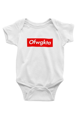 Odd Future Baskılı Beyaz Unisex Bebek Body - Zıbın