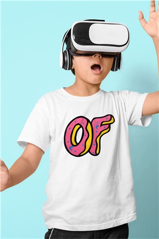 Odd Future Baskılı Beyaz Unisex Çocuk Tişört