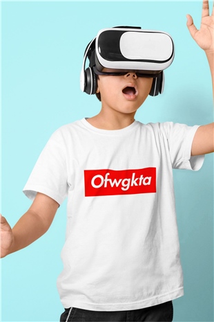 Odd Future Baskılı Beyaz Unisex Çocuk Tişört