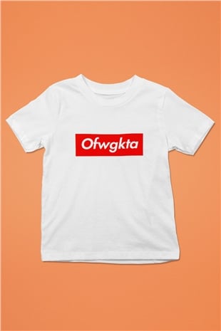 Odd Future Baskılı Beyaz Unisex Çocuk Tişört