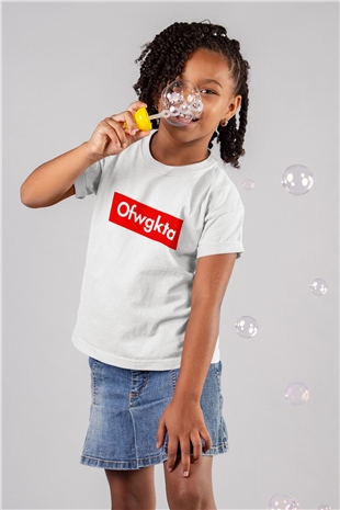Odd Future Baskılı Beyaz Unisex Çocuk Tişört