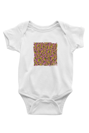 Odd Future Baskılı Unisex Beyaz Bebek Body - Zıbın