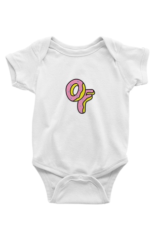 Odd Future Baskılı Unisex Beyaz Bebek Body - Zıbın