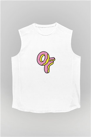Odd Future Baskılı Unisex Beyaz Kolsuz Tişört