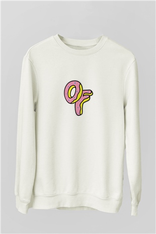 Odd Future Baskılı Unisex Beyaz Sweatshirt