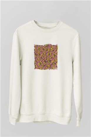 Odd Future Baskılı Unisex Beyaz Sweatshirt
