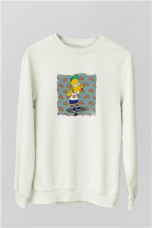 Odd Future Baskılı Unisex Beyaz Sweatshirt