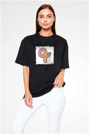Odd Future Baskılı Unisex Oversize Siyah Tişört
