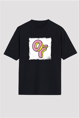 Odd Future Baskılı Unisex Oversize Siyah Tişört