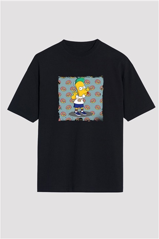 Odd Future Baskılı Unisex Oversize Siyah Tişört