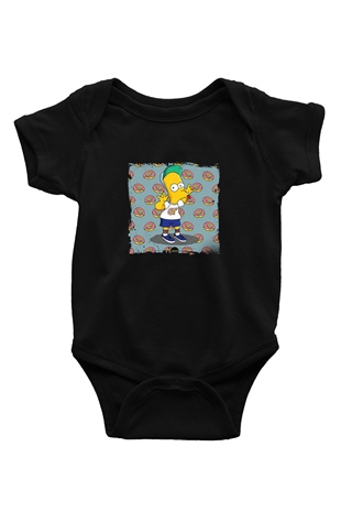 Odd Future Baskılı Unisex Siyah Bebek Body - Zıbın