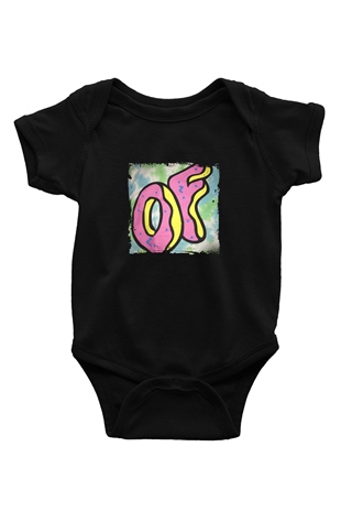 Odd Future Baskılı Unisex Siyah Bebek Body - Zıbın
