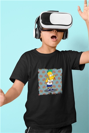 Odd Future Baskılı Unisex Siyah Çocuk Tişört