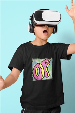 Odd Future Baskılı Unisex Siyah Çocuk Tişört