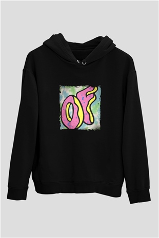 Odd Future Baskılı Unisex Siyah Hoodie