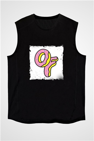 Odd Future Baskılı Unisex Siyah Kolsuz Tişört