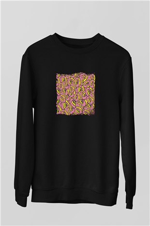 Odd Future Baskılı Unisex Siyah Sweatshirt