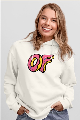Odd Future Beyaz Unisex Kapşonlu Sweatshirt