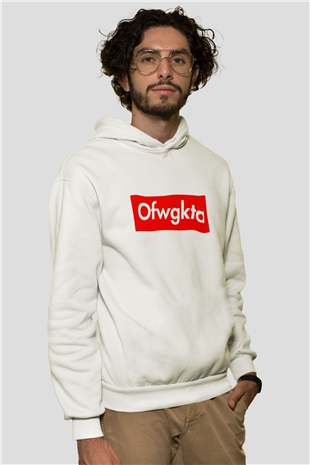 Odd Future Beyaz Unisex Kapşonlu Sweatshirt