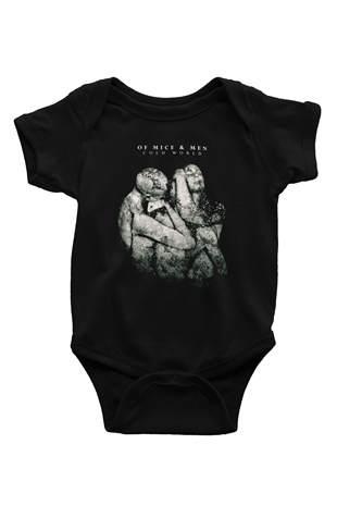 Of Mice and Men Baskılı Siyah Bebek Body - Zıbın