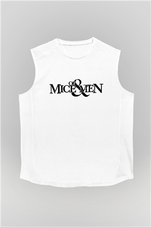 Of Mice and Men Beyaz Unisex Kolsuz Tişört
