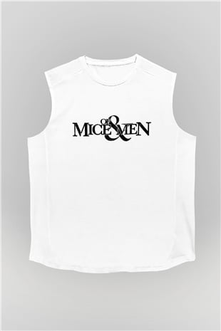 Of Mice and Men Beyaz Unisex Kolsuz Tişört