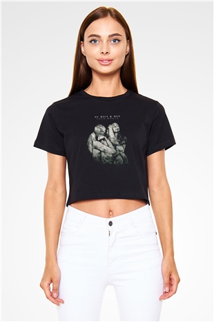 Of Mice and Men Siyah Crop Top Tişört