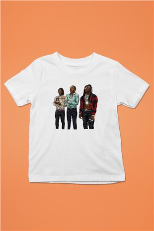 Offset Baskılı Beyaz Unisex Beyaz Çocuk Tişört - Tshirt
