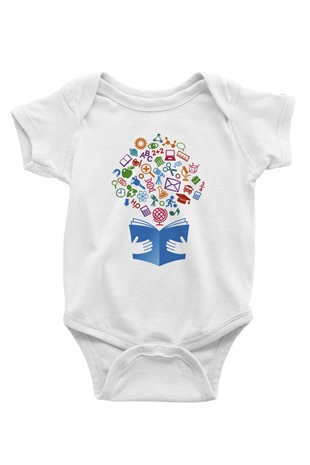 Öğretmen Baskılı Beyaz Unisex Bebek Body - Zıbın